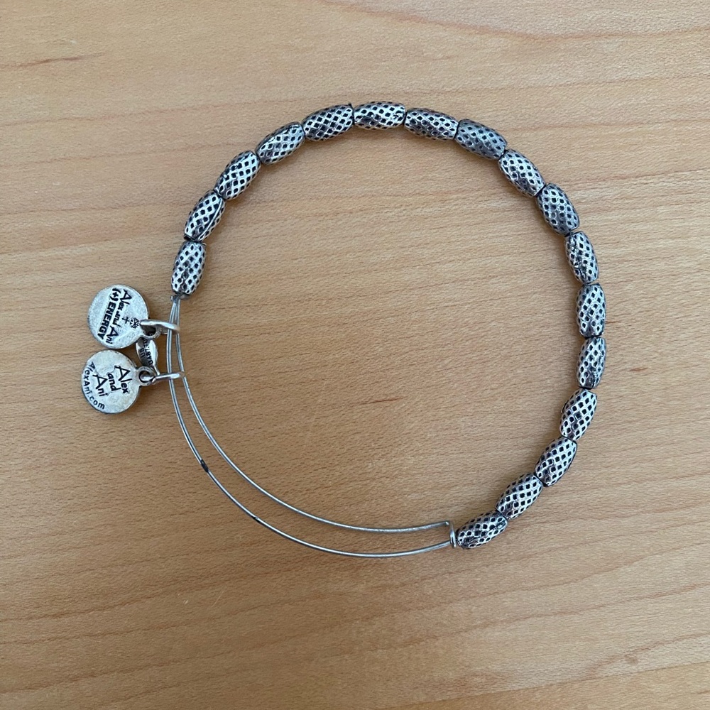 Alex and Ani Silver Beaded Bracelet